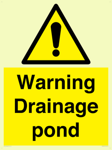 Warning Drainage pond
